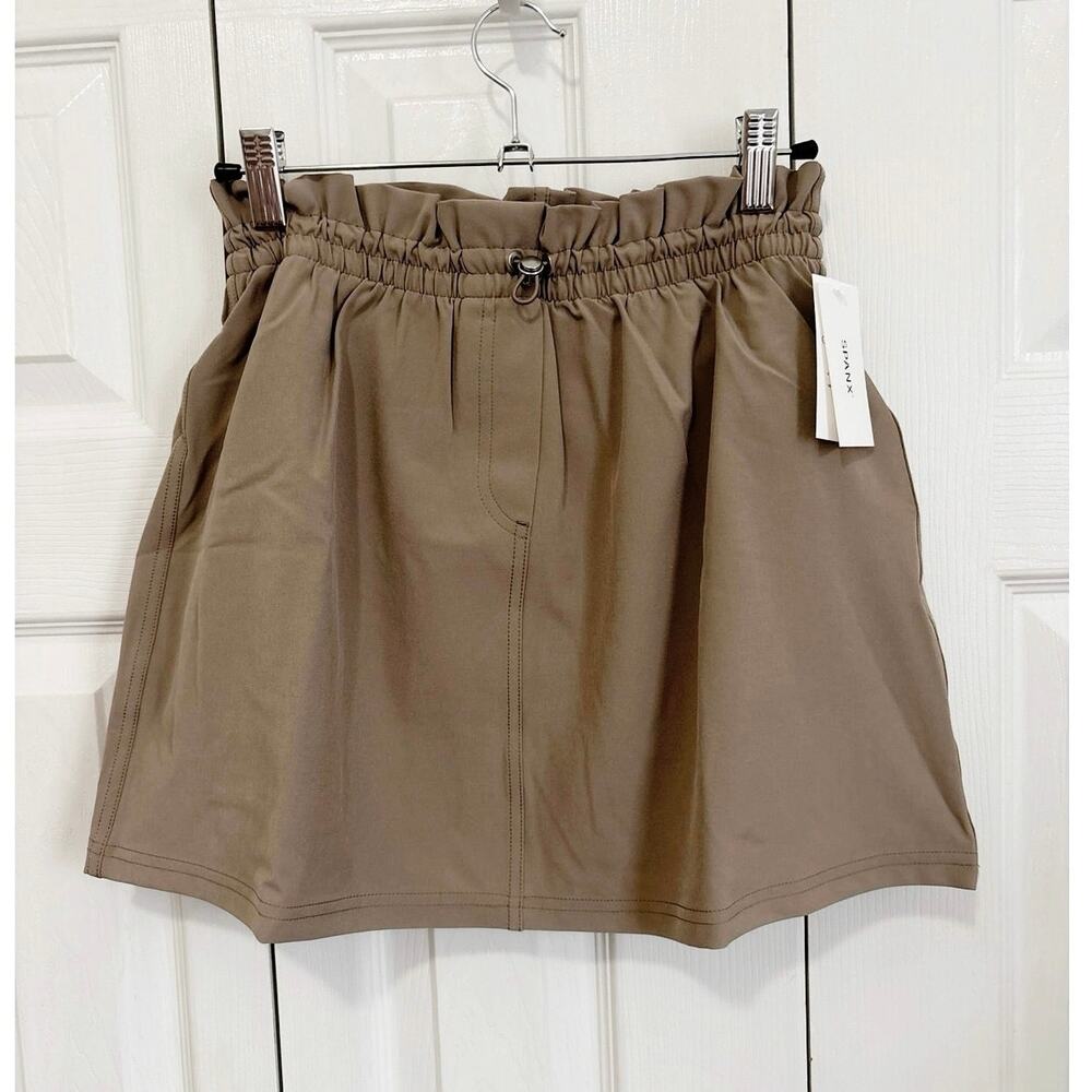 Spanx Casual Fridays Khaki Neutral Cinched Skort Size XS NWT - Picture 2 of 9